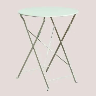Opvouwbare Keukentafel Ø60 Cm In Staal Sergey Celadonmousse - Sklum