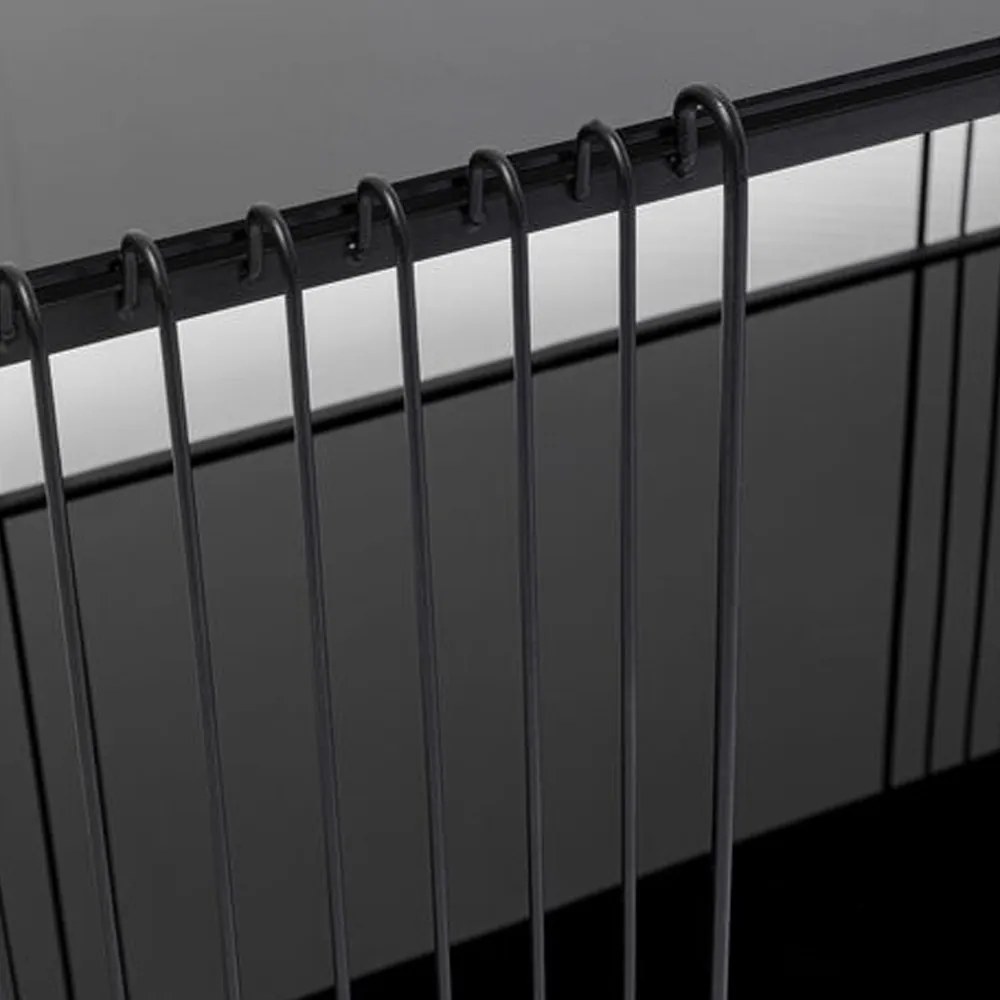 Kare Design Wire Double Rechthoekige Salontafel Met Glasplaat Zwart - 119.5 X 60cm.