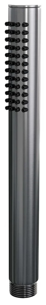 Brauer Gunmetal Edition opbouw regendoucheset met staafhanddouche en hoofddouche 30cm gunmetal geborsteld PVD