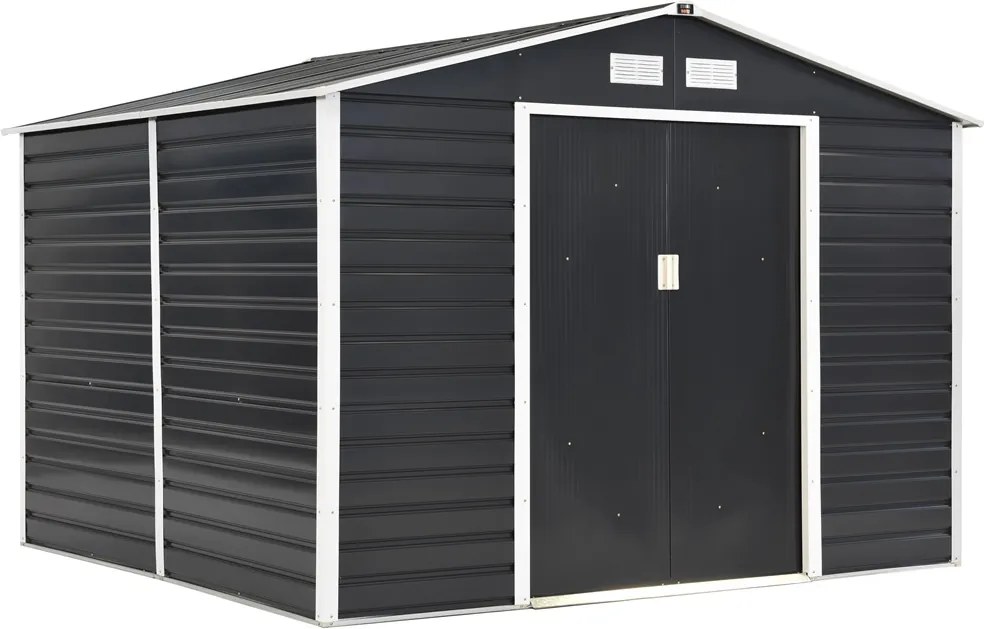 Metalen tuinhuisje Lahti 2,8 x 3,2 m Store Boss antraciet