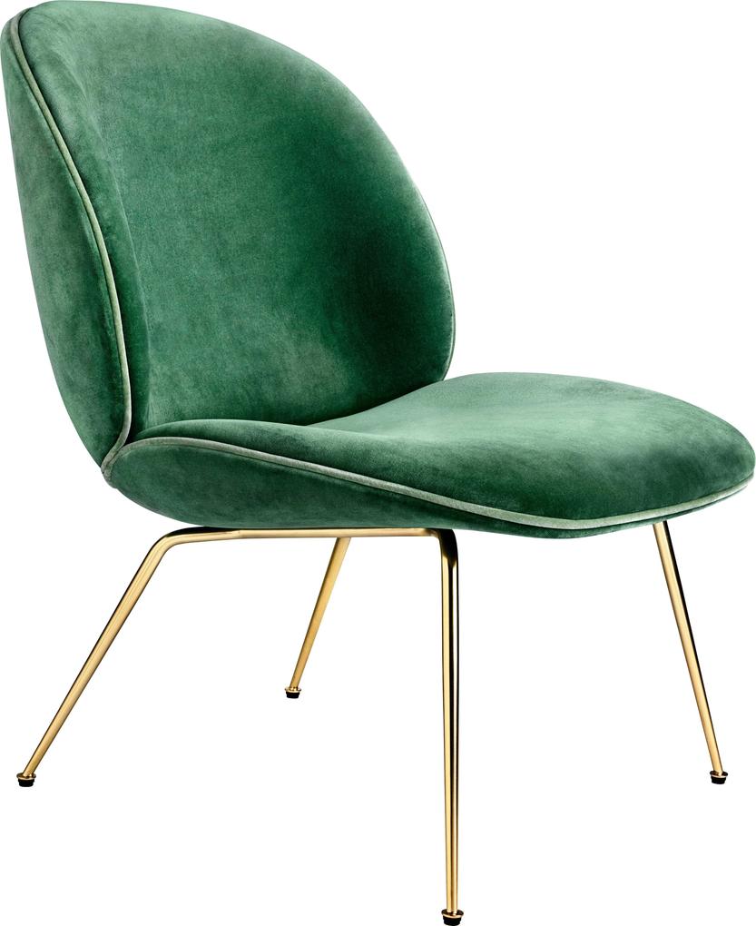 Gubi Beetle Lounge fauteuil Veloutto Di Cotone 234 brass onderst