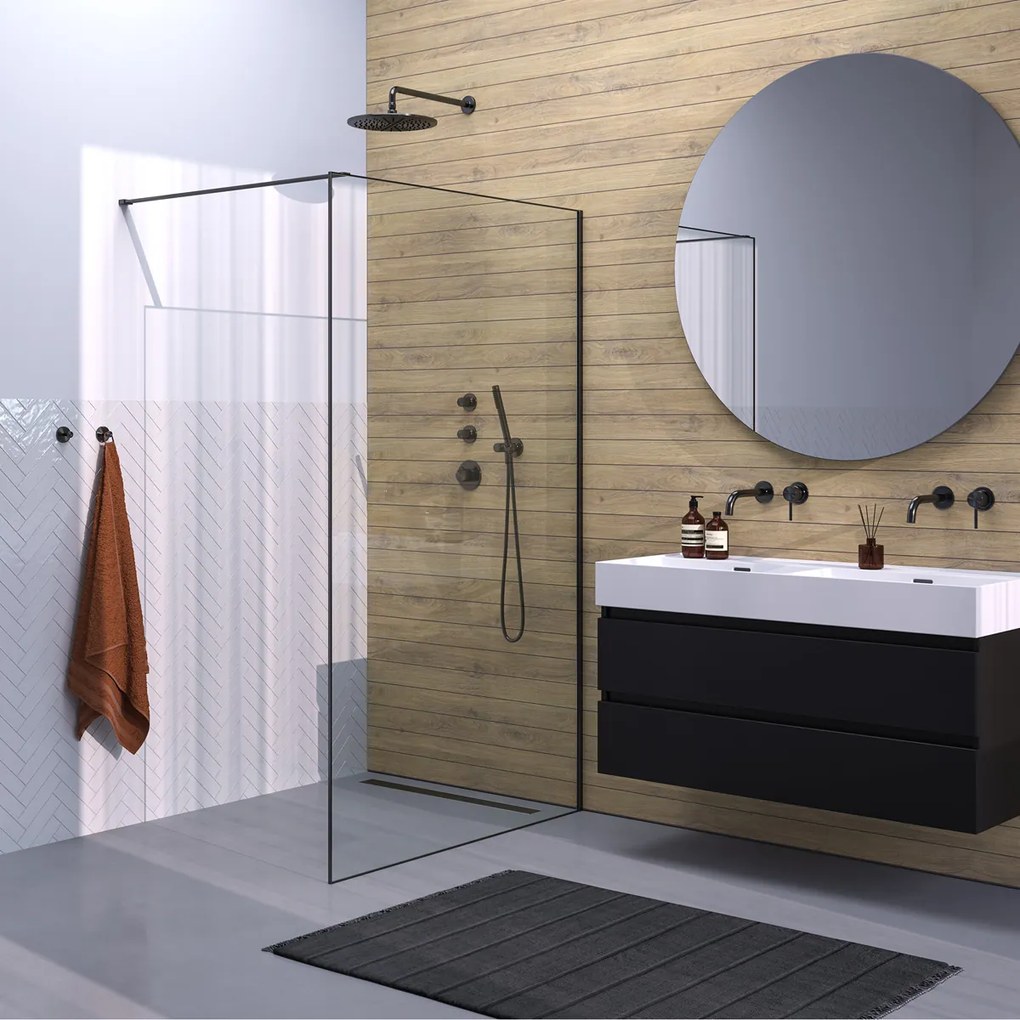 Brauer Season inloopdouche 120x200cm gunmetal