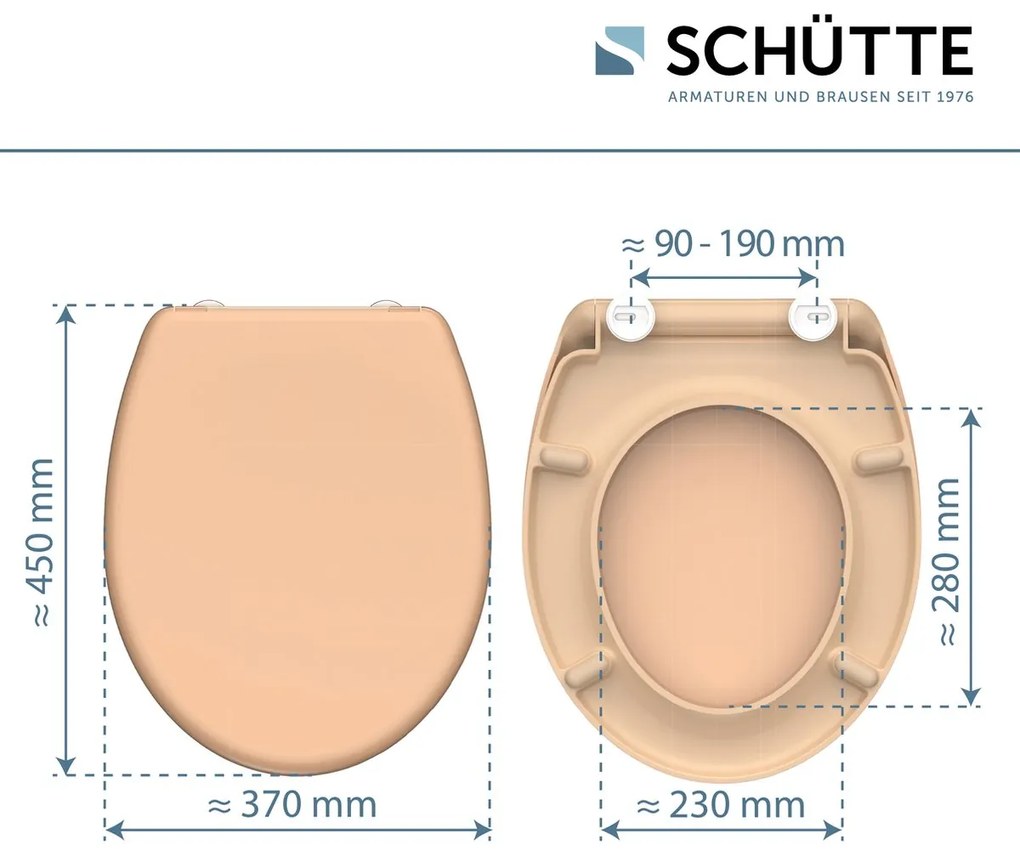 Schutte Miles toiletzitting duroplast met softclose en quick release beige