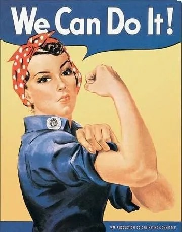 Metalen bord ROSIE THE RIVETOR - we can do it