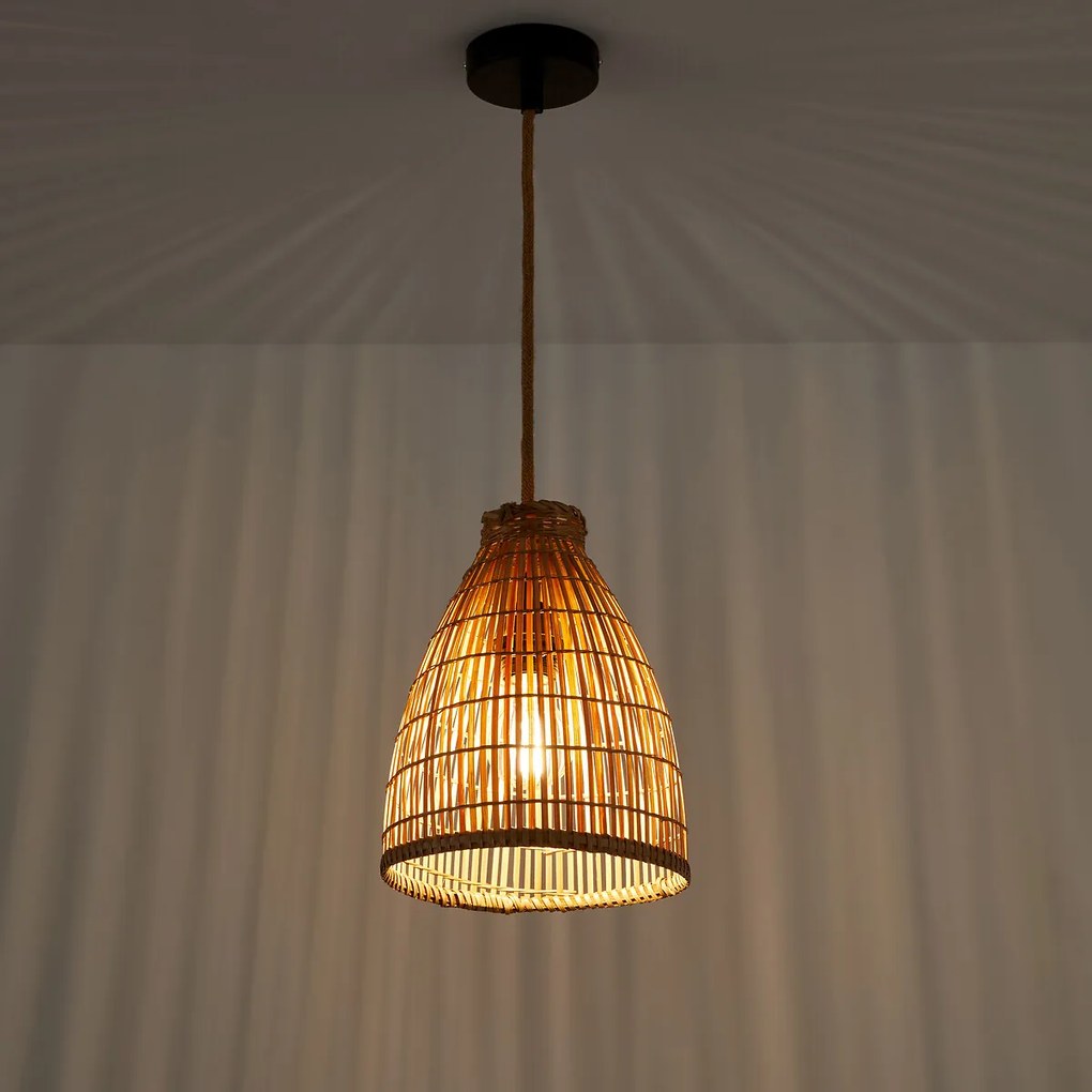 Hanglamp in bamboe Ø20 cm, Aleandro