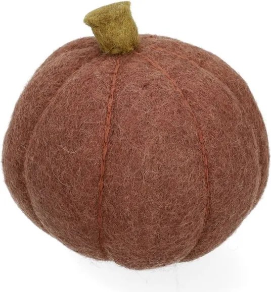 Pompoen rond, vilt, paars, Ø12 cm