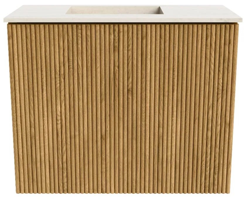 Mondiaz Joya DLux 50cm toiletmeubel oak met wastafel faye links zonder kraangat meli