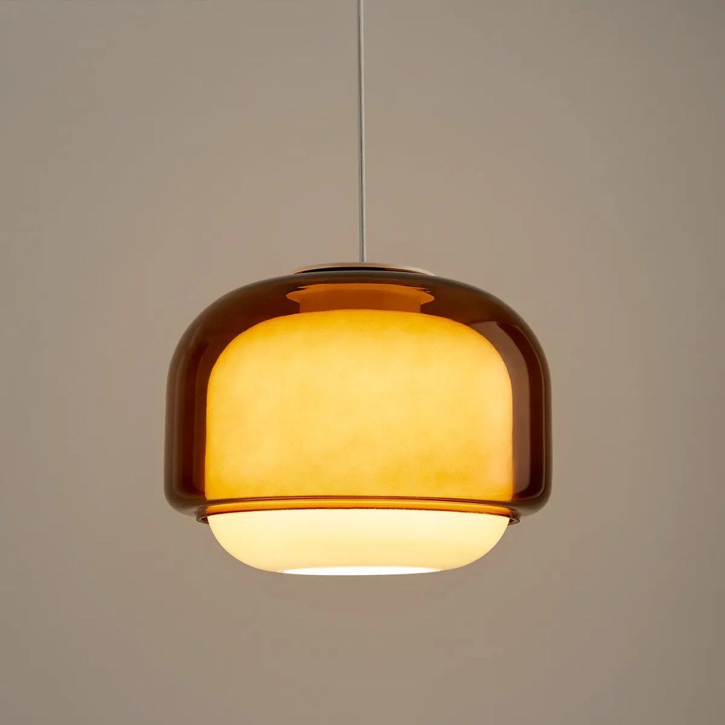 Hanglamp van gekleurd glas Ø30,5 cm, KINOKO
