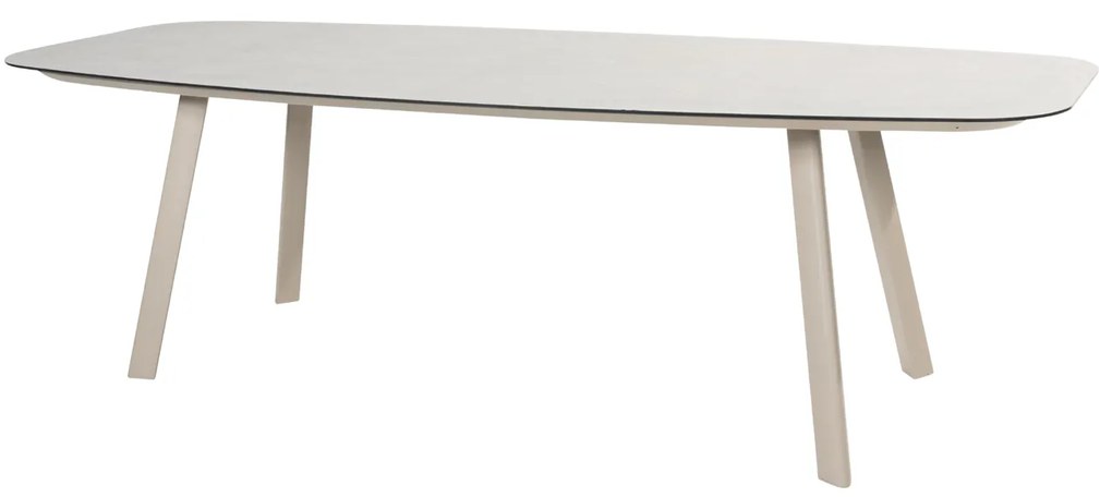 4 Seasons Outdoor Murcia tuinset latte met Manolo tafel met geprint keramisch blad 240 x 103 cm * Sale * Tuinset beige weerbestendig