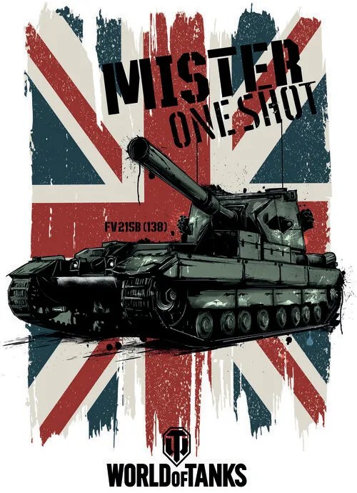 Ilustratie World of Tanks - Mister One Shot - Union Jack, WOT