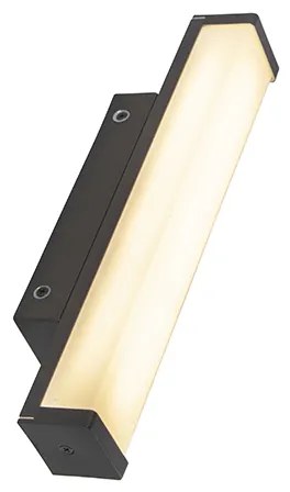 Moderne wandlamp zwart 32cm incl LED IP44 - Cascada