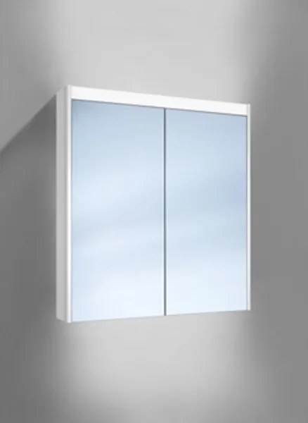 Schneider O-Line spiegelkast m. 2 deuren met LED verlichting boven en indirecte verl. onder 70x74.5x15.8cm v. opbouwmontage 1652700202