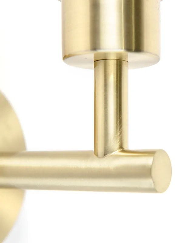 Moderne wandlamp goud 1-lichts met schakelaar - Combi Modern E27 rond Binnenverlichting Lamp