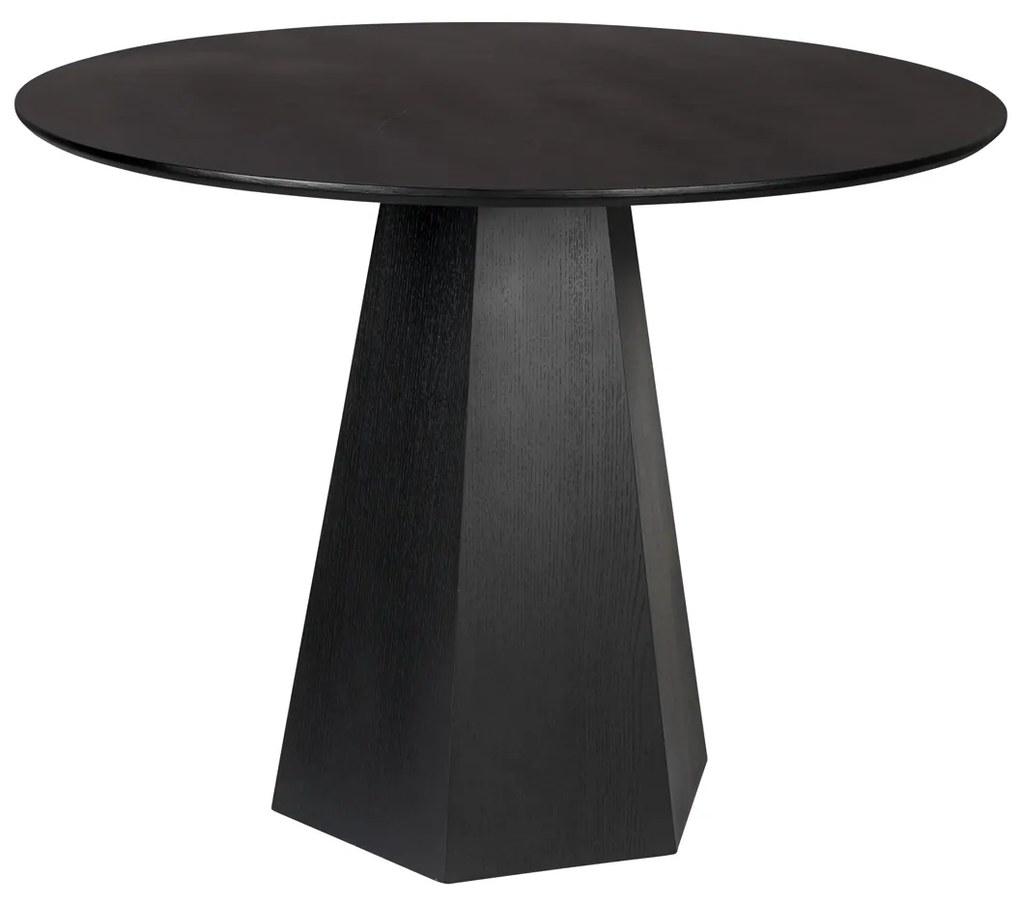 Zuiver Pilar Black Ronde Design Eettafel Zwart - 100 X 100cm.