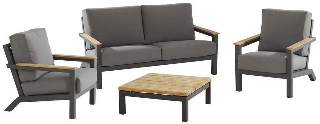 4 Seasons Outdoor Capitol loungeset *** Showroommodel*** Loungeset antraciet weerbestendig