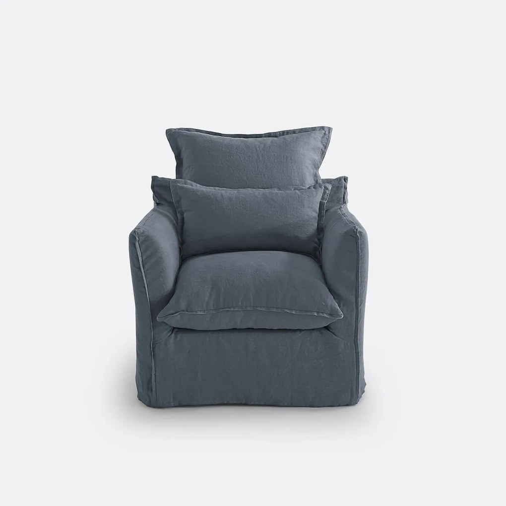 Fauteuilhoes in linnen Odna