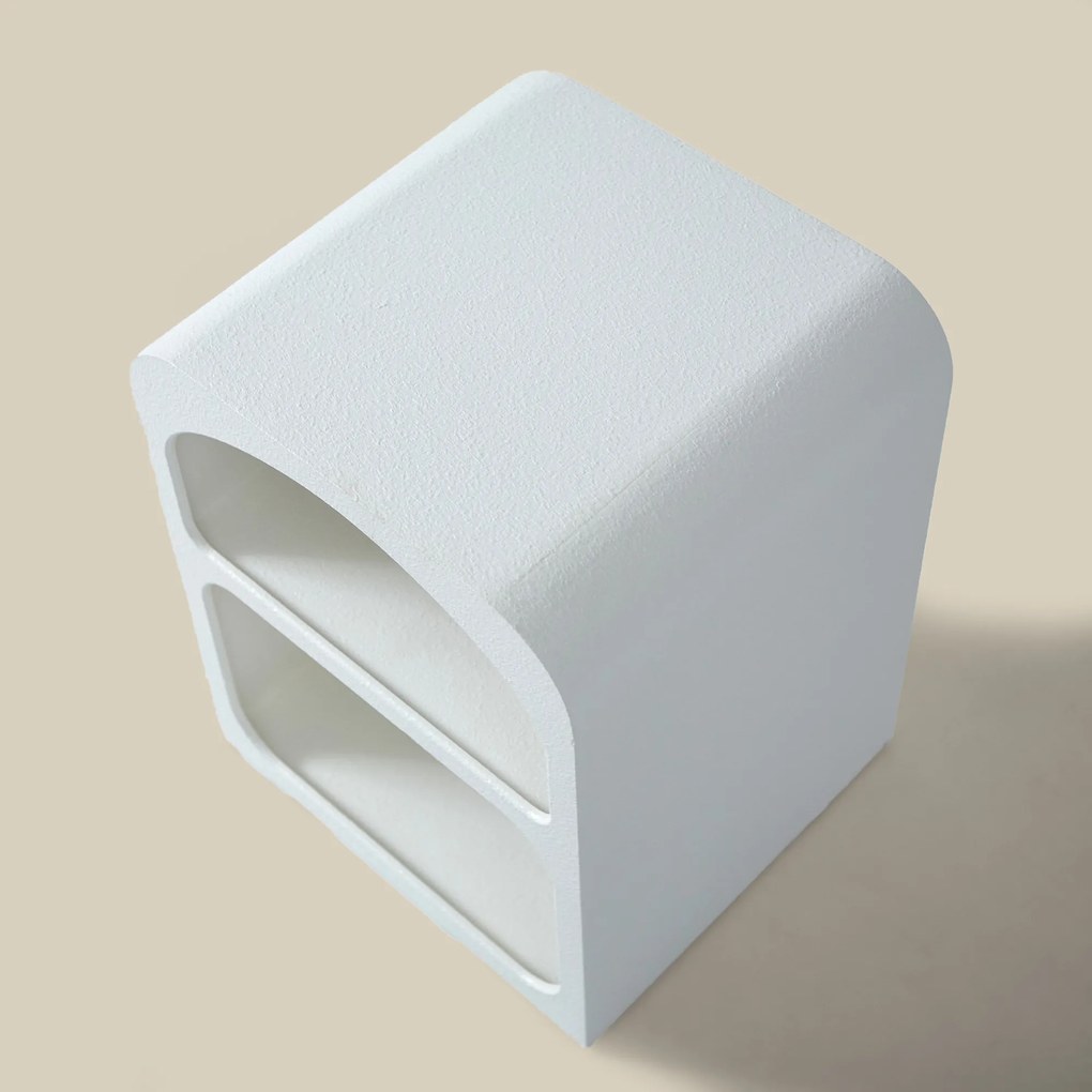 Organisch Nachtkastje Wit - 45x40x55cm.