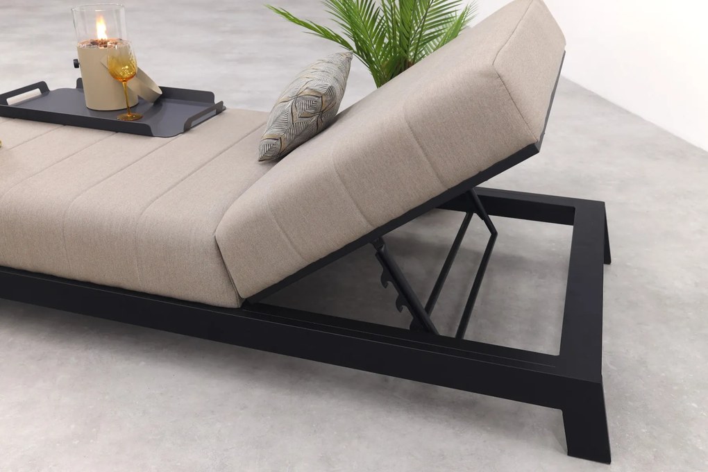 Mexico sunbrella ligbed 200x85 cm. - Taupe