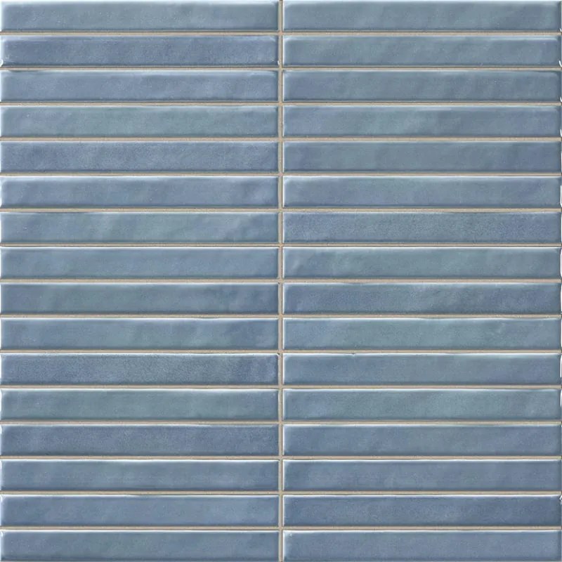 Jabo Pencil Kromo Teal mozaïektegel 35x35cm