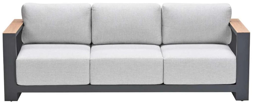 Garden Impressions Malakka loungeset 3 - delig carbon black/valley sand/light teaklook