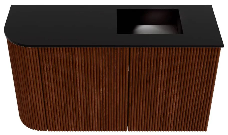 Mondiaz Joya 70cm toiletmeubel ronding links ruby met wastafel faye rechts 1 kraangat urban