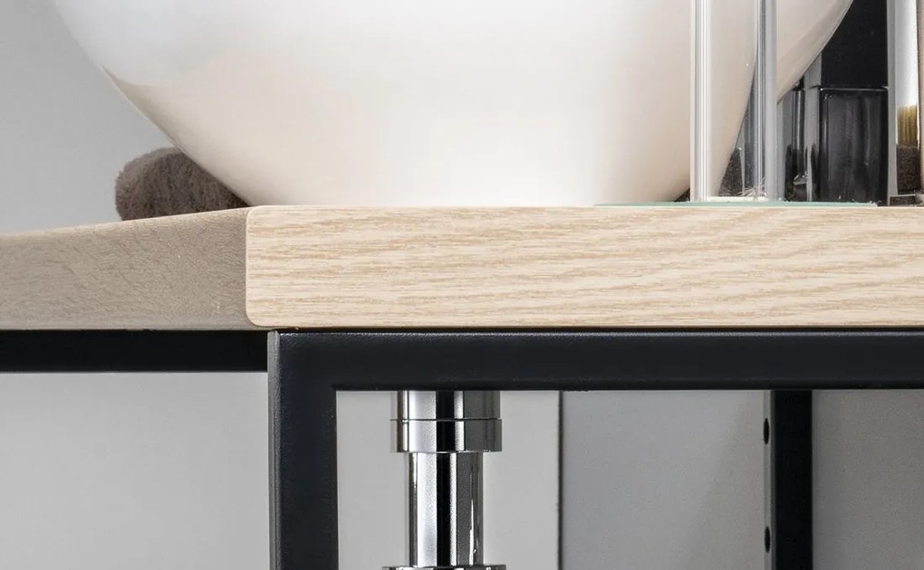 Aqualine Vega 97.5cm badkamermeubel met ovale waskom