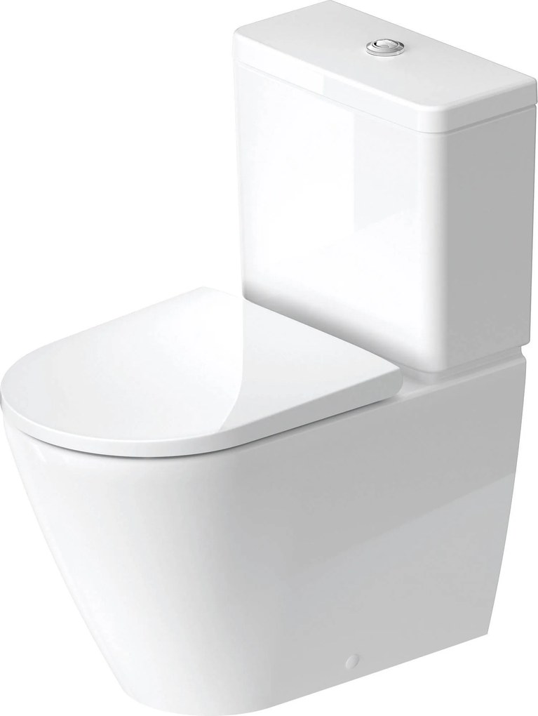 Duravit D-Neo staand toilet voor stortbak en antibacteriële laag 37x65x40cm Wit