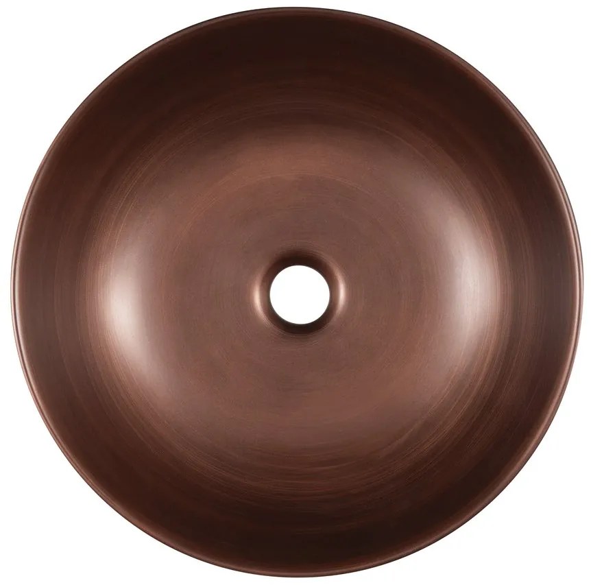 Sapho Priori keramische ronde waskom 41.5cm koper