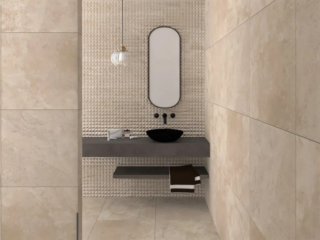 Navale Bayasse wandtegel decor 40x120cm beige marmer gerectificeerd