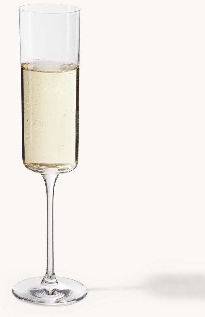 Kristalglazen champagneglazen Xavia, 4-delig