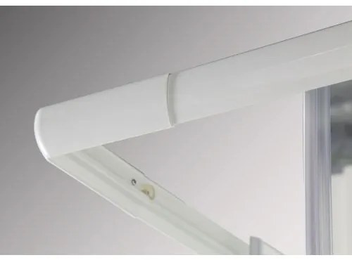 Badstuber Corner white 80-90x80-90cm douchecabine helderglas