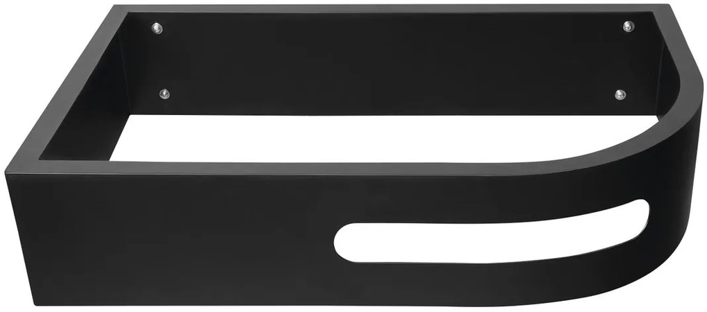 Sapho Pulse wastafel console mat zwart links 74.5x44.5cm