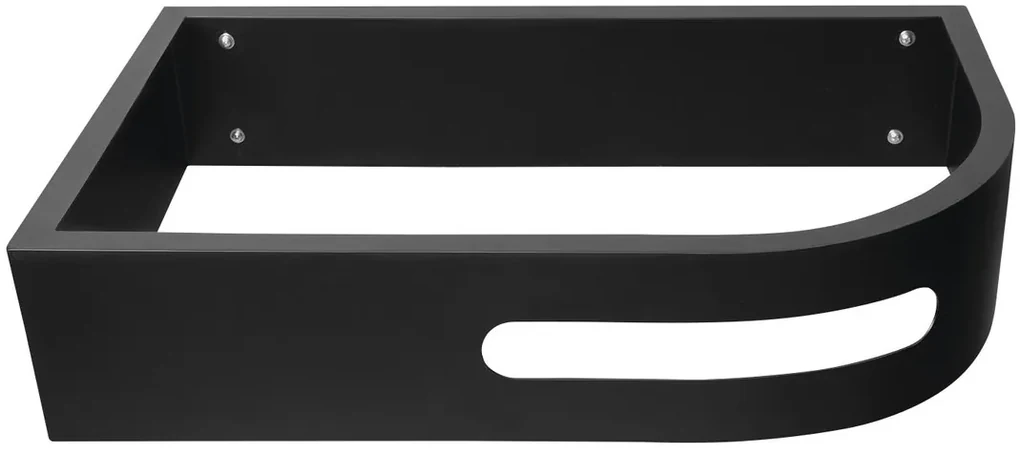 Sapho Pulse wastafel console mat zwart links 74.5x44.5cm