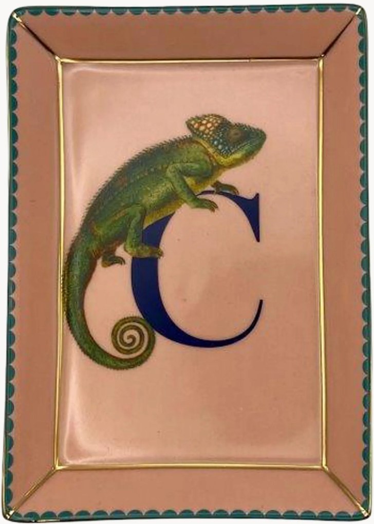 Fine Bone China decoratief dienblad Chameleon