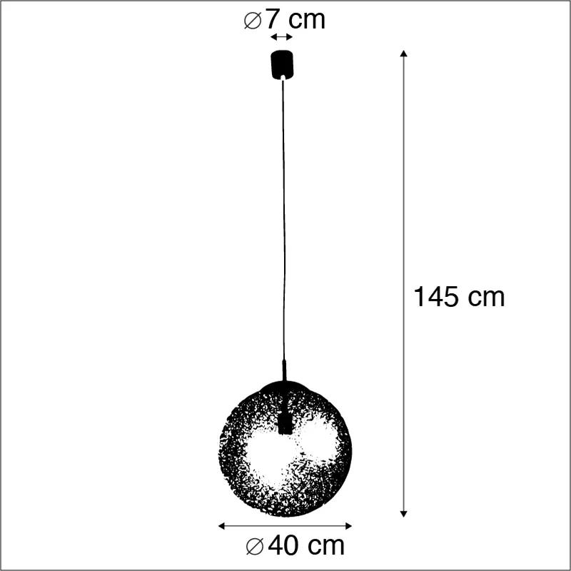 Landelijke hanglamp roestbruin 40cm - Kreta Landelijk / Rustiek E27 rond Binnenverlichting Lamp