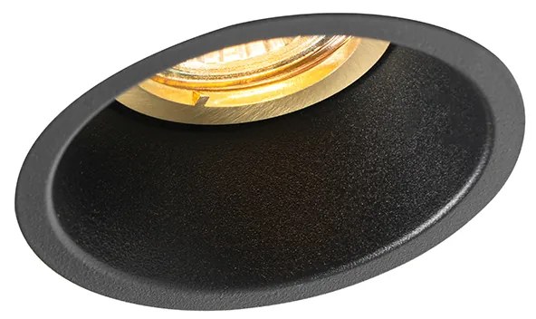 Set van 6 Moderne inbouwspots zwart met goud draai- en kantelbaar - Alloy GU10 Binnenverlichting Lamp