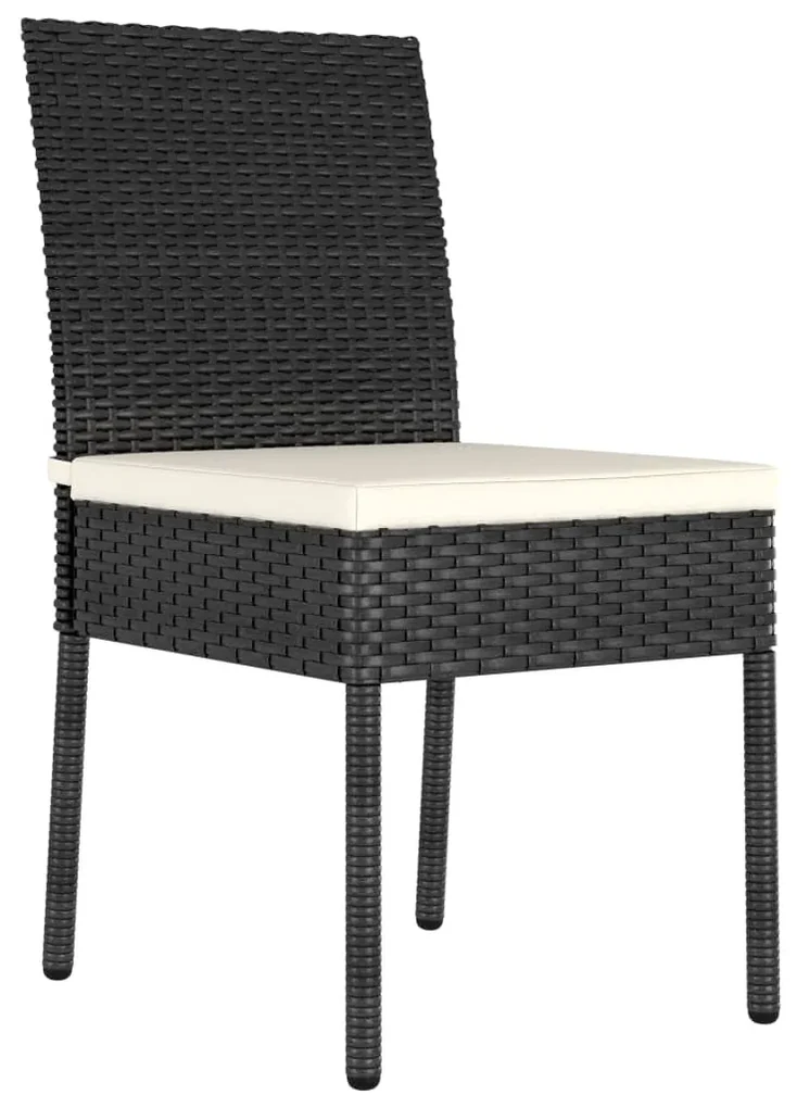 vidaXL Tuinstoelen 2 st poly rattan zwart