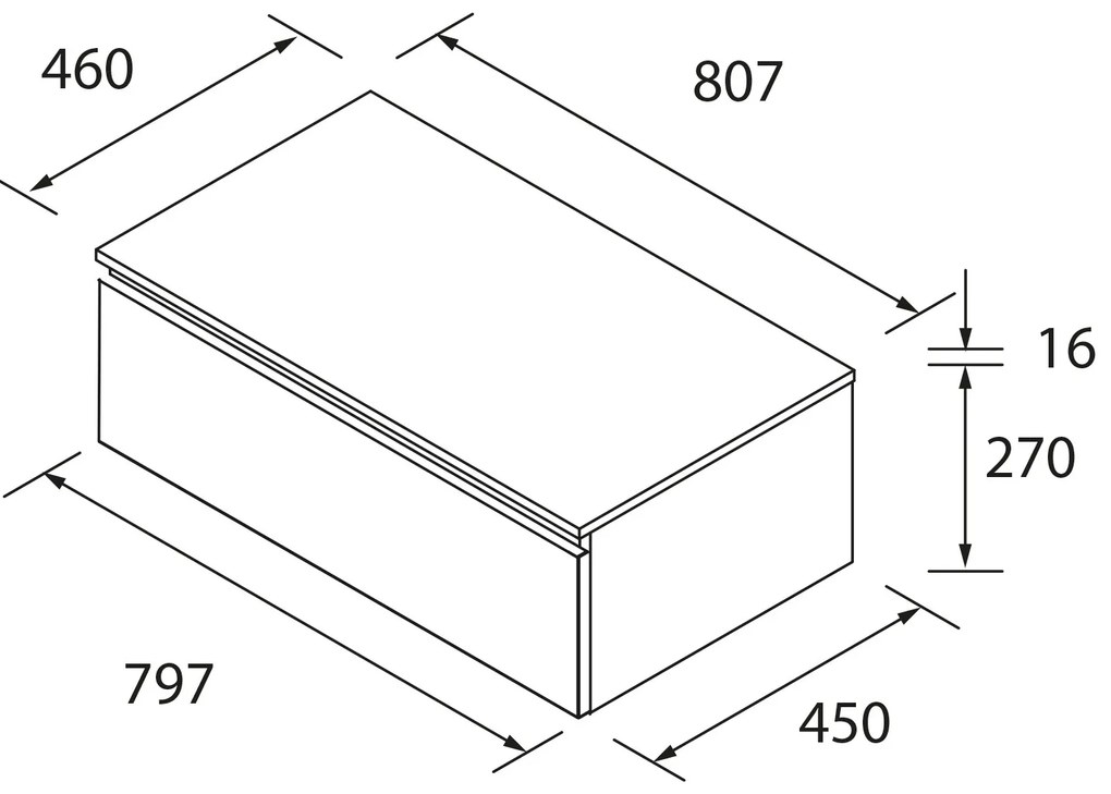 Muebles Hoyo badmeubel 80cm wit mat