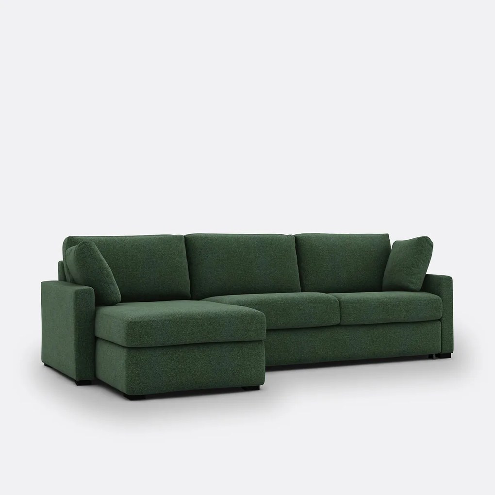 Hoekbank, omvormbaar, 4 zits, in polyester, Premium HR-schuim, TIMOR