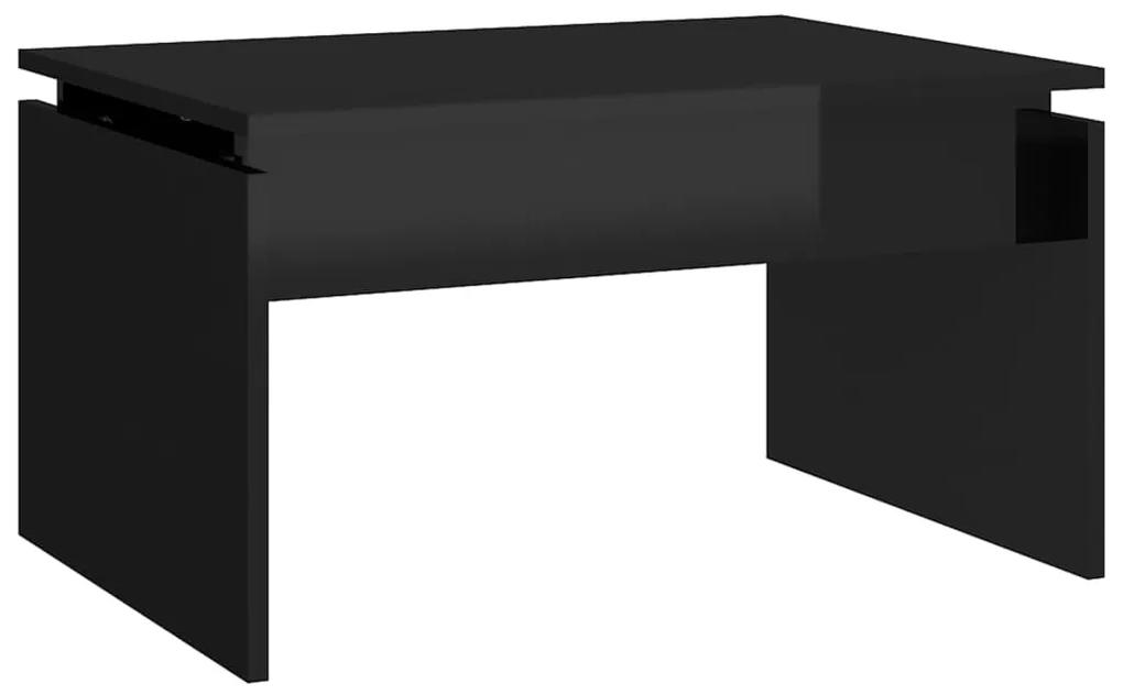 vidaXL Salontafel 68x50x38 cm spaanplaat hoogglans zwart