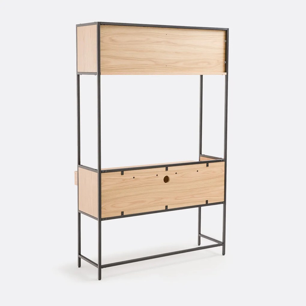 Bureau met legplanken, 2 lades + 2 nissen, Volga