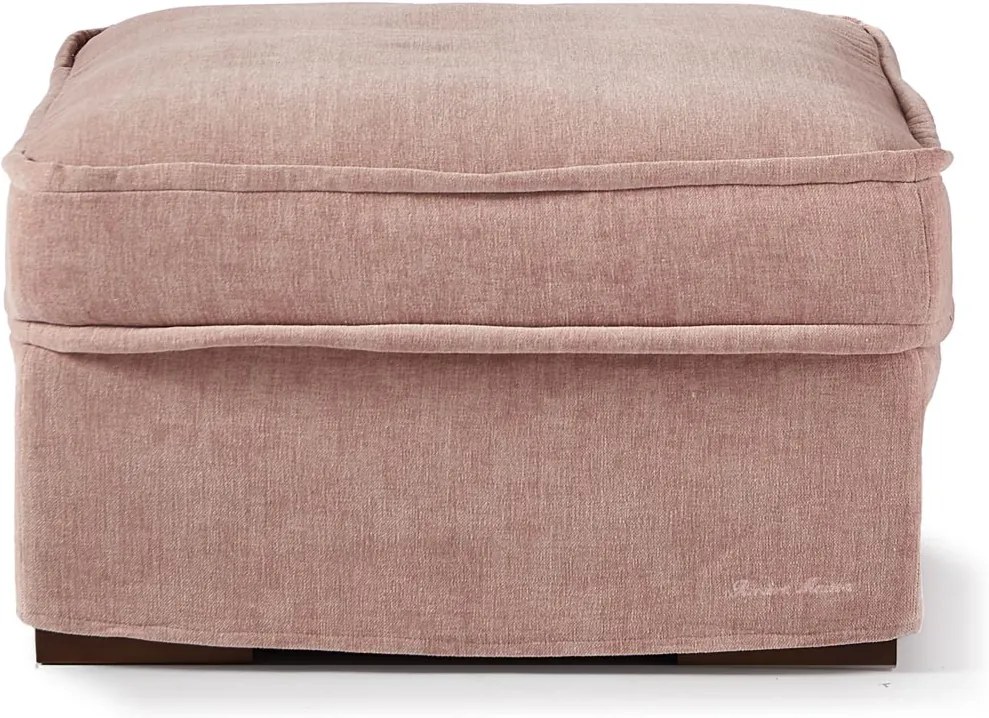 Rivièra Maison - Metropolis Footstool, velvet, blossom - Kleur: roze