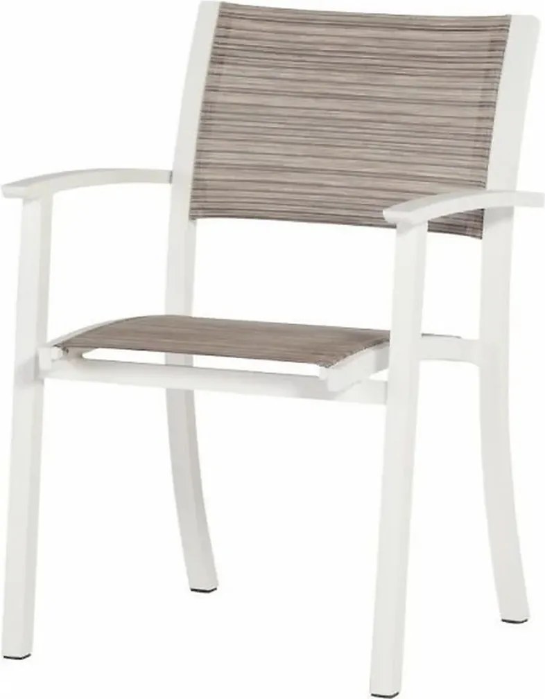 4 Seasons Outdoor Ricci stoel stripes (showroommodel) Tuinstoel   Wit weerbestendig