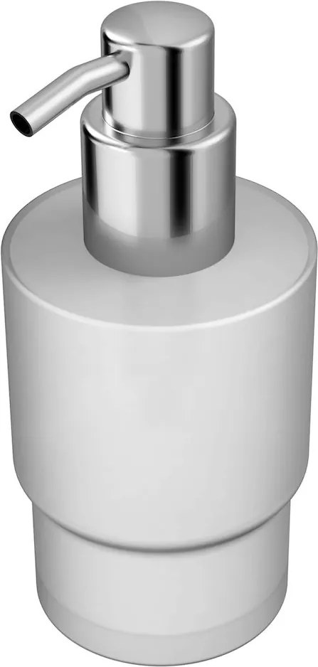 Losse flacon voor zeepdispenser met pomp 200 ml. chroom