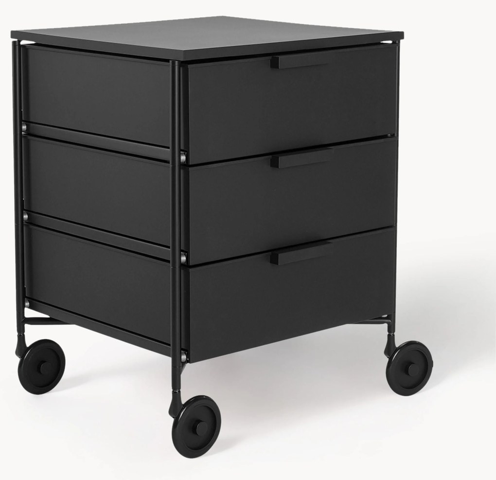 Mobiele verrijdbare container met 3 lades