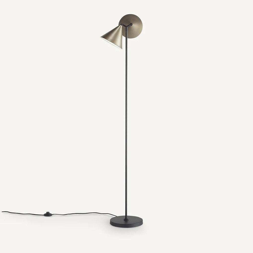 Staande leeslamp in ijzer metaal, Moke