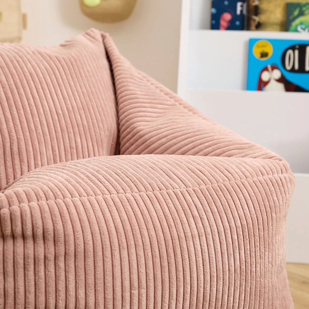 Morgan Corduroy Kinder Zitzakstoel - Roze