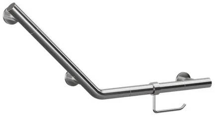 Crosswater Handgreep met WC-rolhouder - schuin - 71.9x33.2cm - Chroom GBA7232C