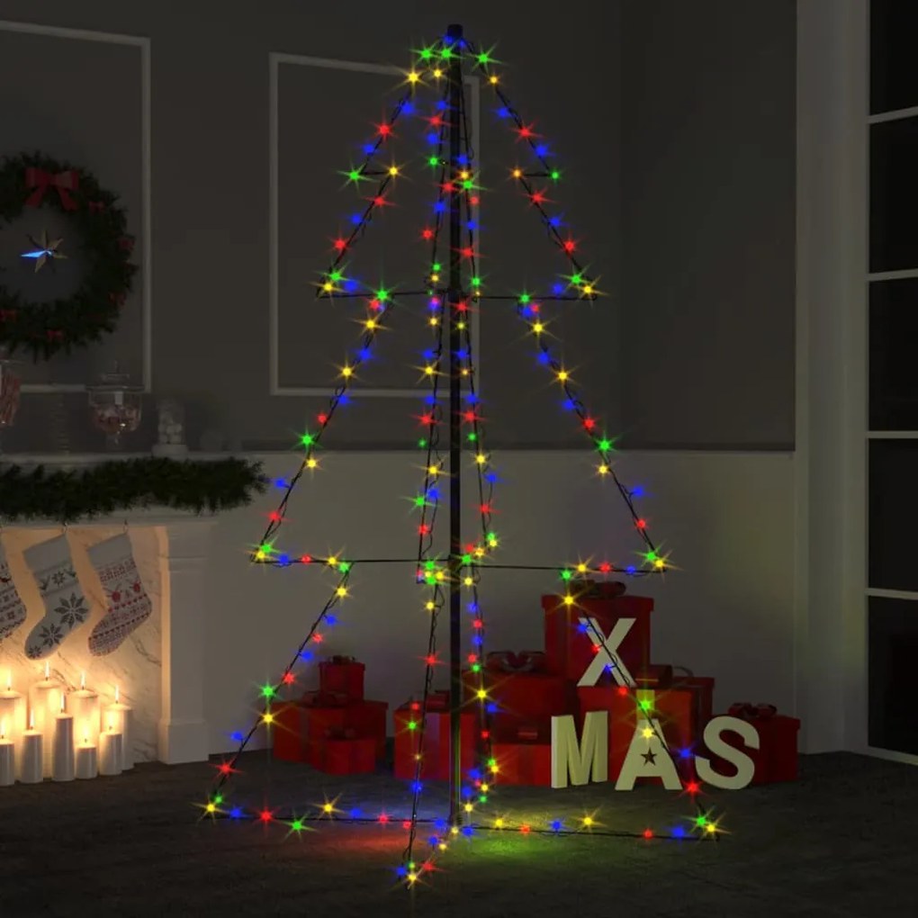 vidaXL Kegelkerstboom 200 LED's binnen en buiten 98x150 cm