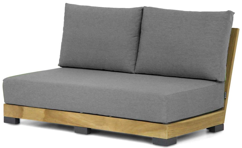 U-Vorm Loungeset 8 personen Teak Old teak greywash Lifestyle Garden Furniture Hilton/Brighton